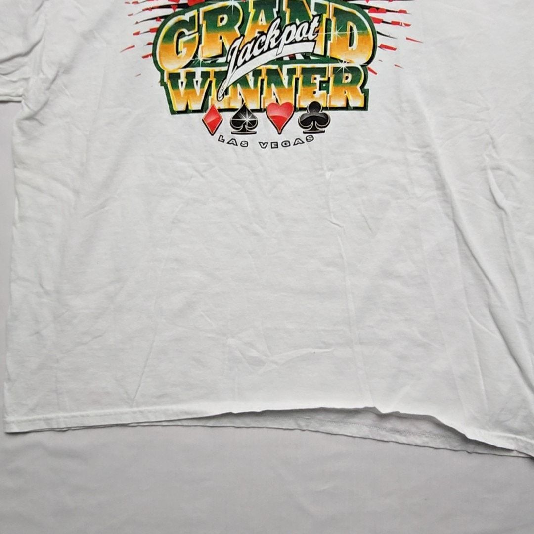 Gildan Fremont Casino Tee Grand Winner Las Vegas White XXL Y2K Size US XXL / EU 58 / 5 - 3 Thumbnail