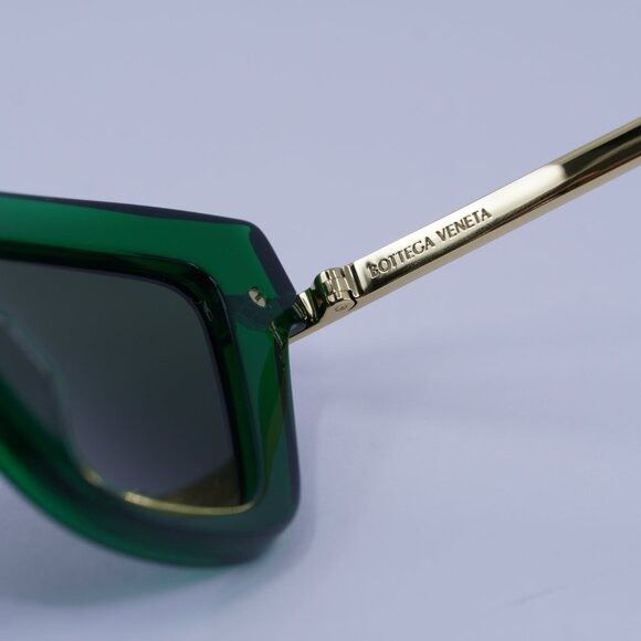Bottega Veneta Bottega Veneta BV1241S 003 Sunglasses Green/Gold Cat Eye Size ONE SIZE - 8 Thumbnail