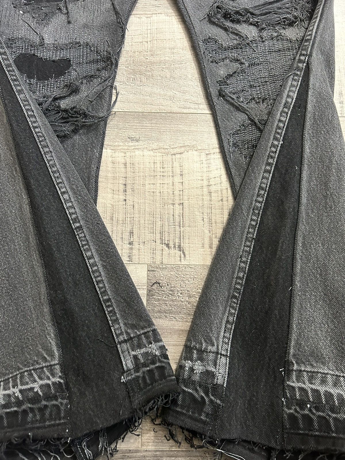 Japanese Brand 1 of 1 Repaired / Flared Denim Size US 31 - 6 Thumbnail