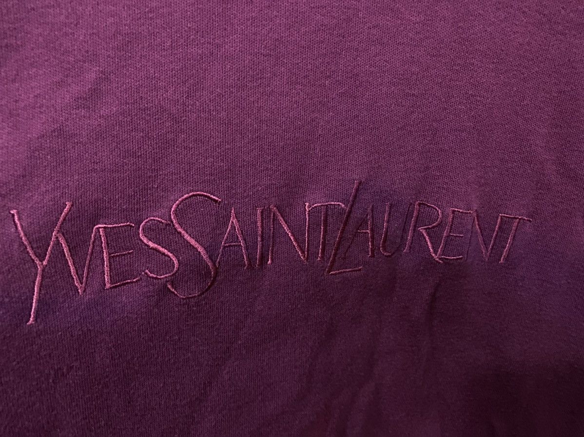 Yves Saint Laurent Magenta 90’s YSL Sweatshirt Big Logo Size US L / EU 52-54 / 3 - 4 Thumbnail