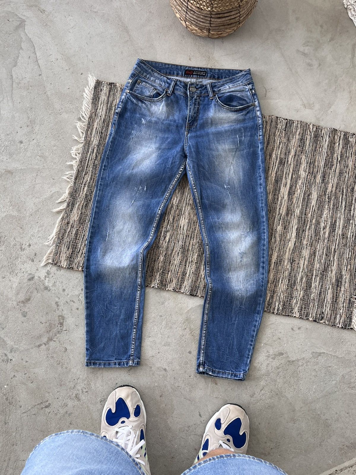 Designer Vintage Dolce Gabbana Style Jeans Denim Pants Y2K Avantgarde Size US 29 - 1 Thumbnail