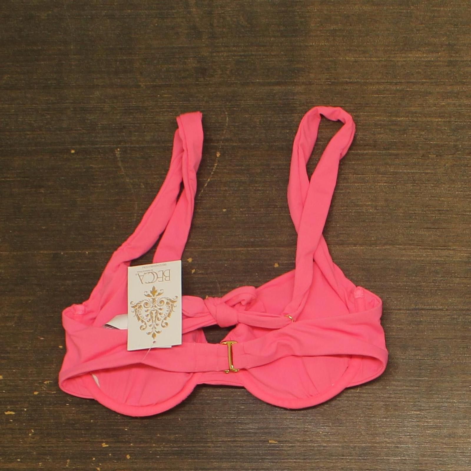 Other Nwt Becca Shirred Bikini Swim Top 853557 Coral Reef Pink M Size ONE SIZE - 2 Thumbnail