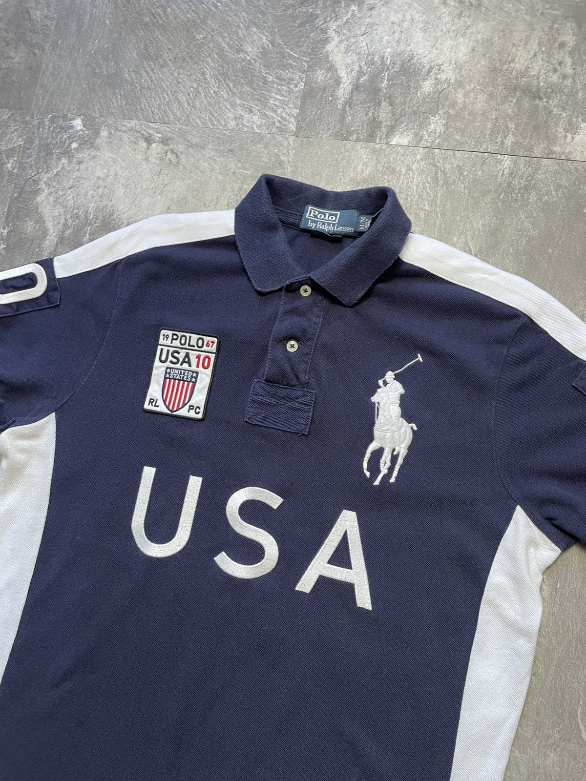 Polo Ralph Lauren Vintage Polo Ralph Lauren USA 10 Rugby Big Logo Chief Keef Size US M / EU 48-50 / 2 - 2 Thumbnail