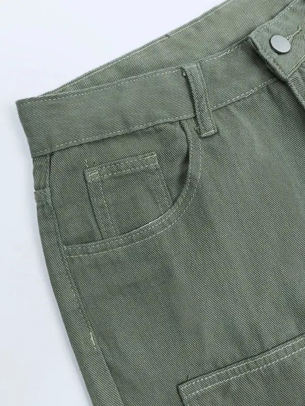 Japanese Brand Solid baggy jeans wide legs hip-hop street style Y2k Size US 34 / EU 50 - 6 Thumbnail