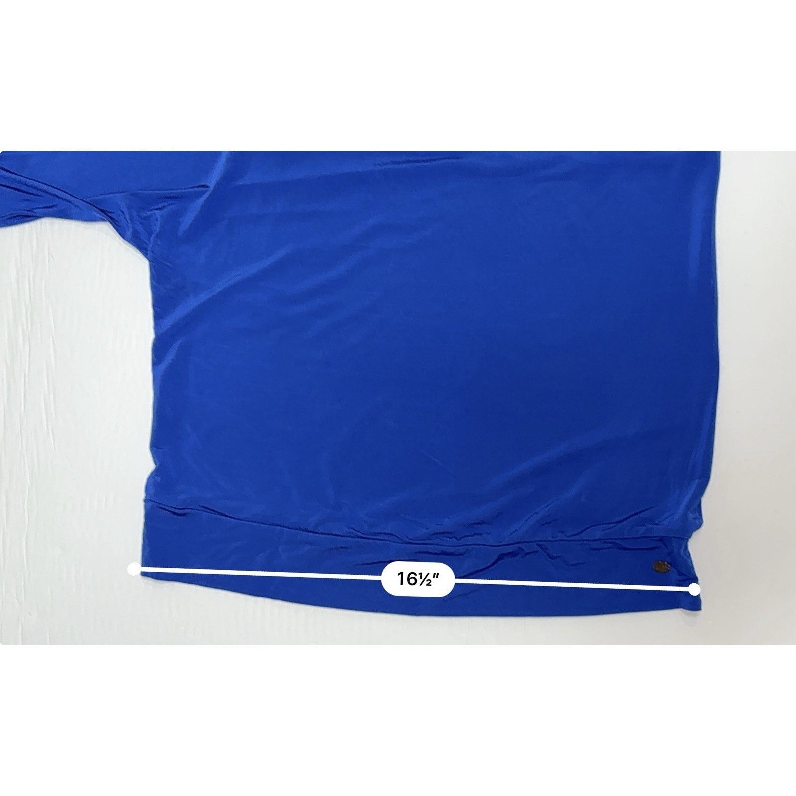 Guess Guess One Shoulder Sleeve Slinky Royal Blue Blouse MEDIUM Size M / US 6-8 / IT 42-44 - 5 Thumbnail