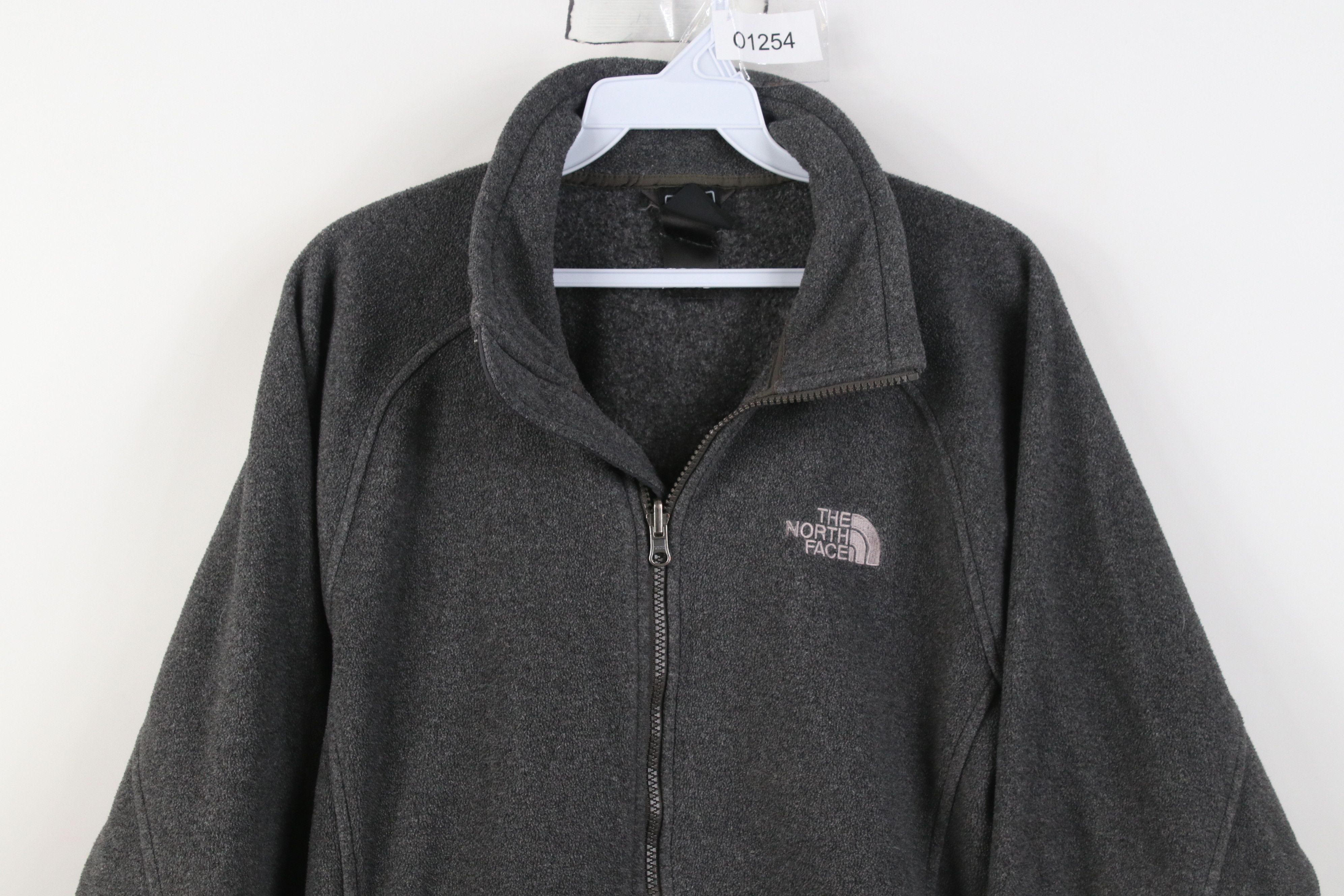 The North Face Vintage The North Face Spell Out Full Zip Fleece Jacket Gray Size US S / EU 44-46 / 1 - 2 Thumbnail