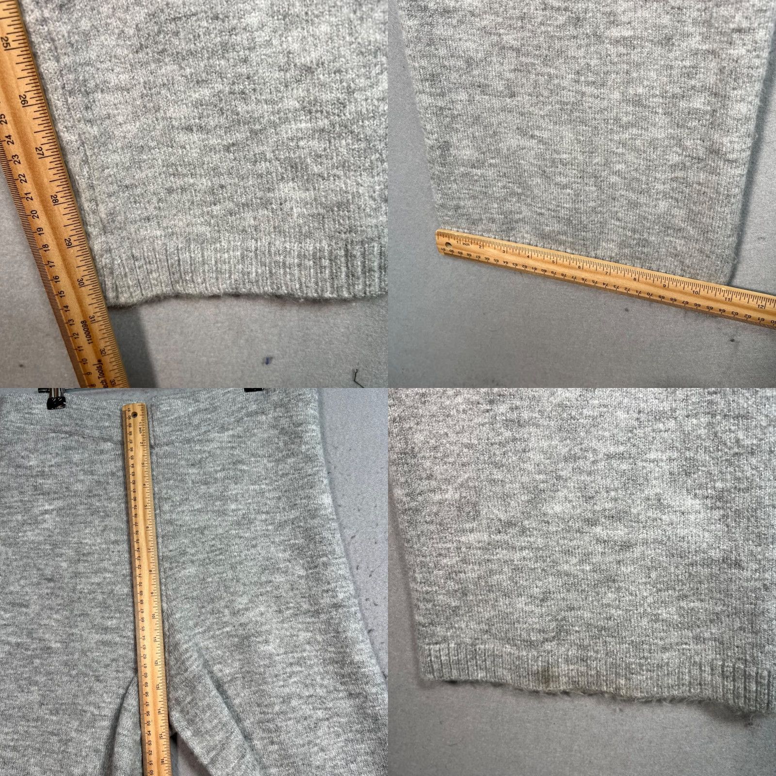 Mango VINTAGE MNG Womens Grey Knit Wide Leg Sweat Pants Size Medium Stretch Size 32" / US 10 / IT 46 - 8 Thumbnail