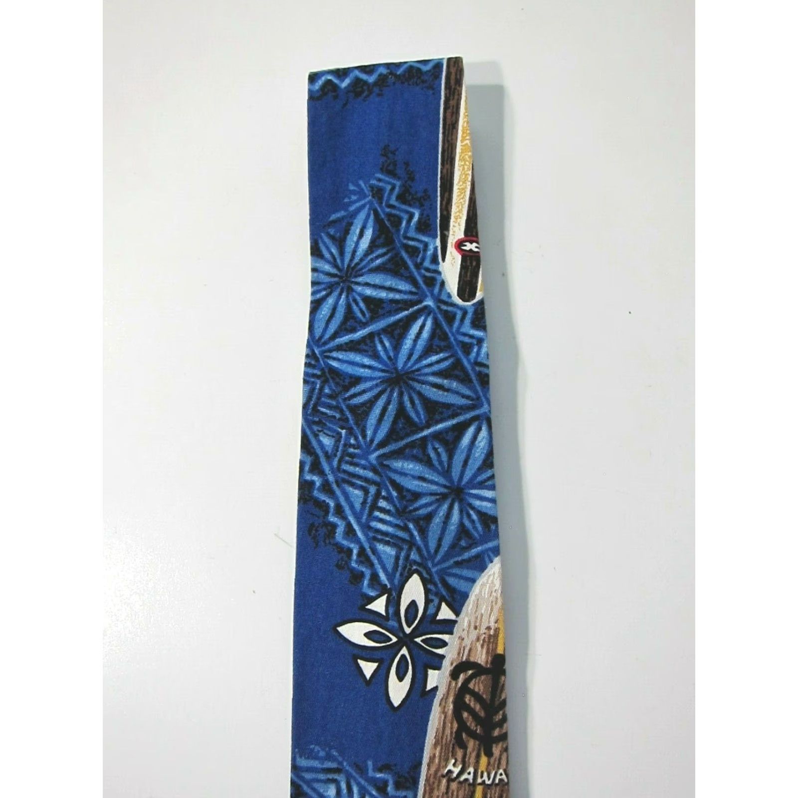 Vintage Vintage Made In Hawaii Cotton Blue Red Brown White Surf Floral Neck Tie Size ONE SIZE - 6 Thumbnail