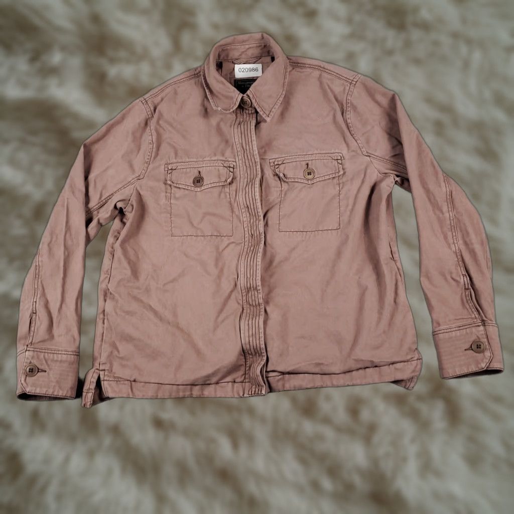 Abercrombie & Fitch Abercrombie & Fitch Women's Beige Cotton Heavy Button-Up Jacket M Fall Winter Casual Office Size M / US 6-8 / IT 42-44 - 1 Thumbnail