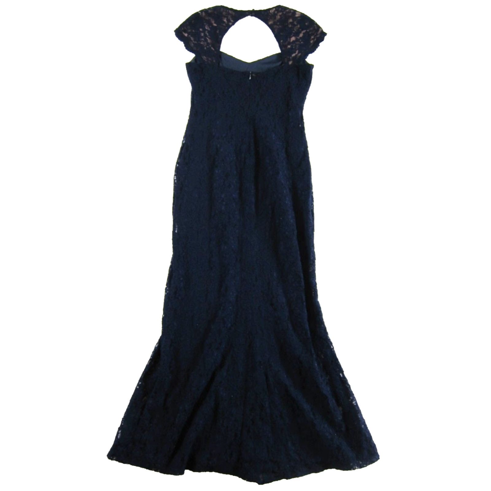 Ralph Lauren VTG Ralph Lauren Green Label Purple Open Back Cap Sleeve Evening Gown 12 Size ONE SIZE - 2 Thumbnail