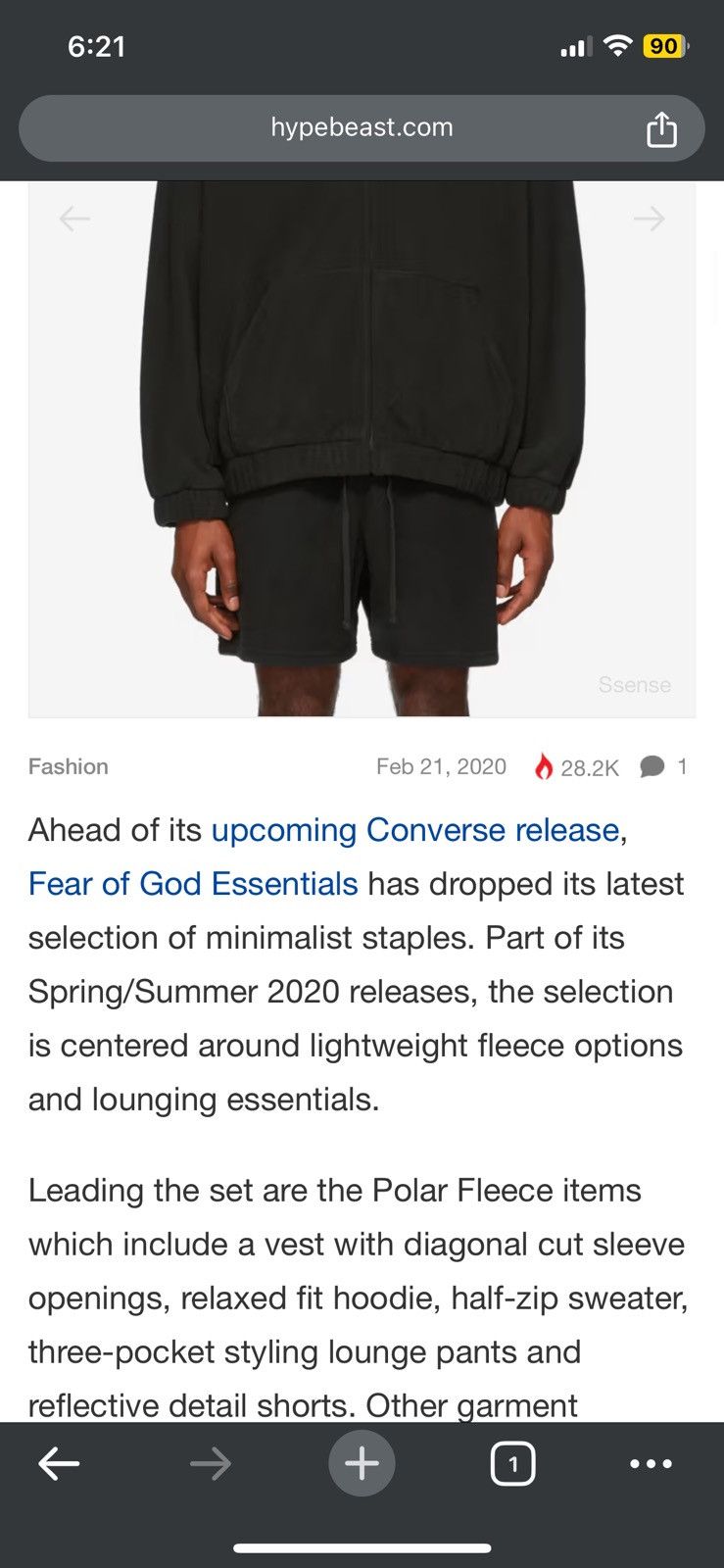 Fear of God 🔥Fear of God Essentials Polar Fleece Jacket Black SZ Medium Size US M / EU 48-50 / 2 - 11 Thumbnail