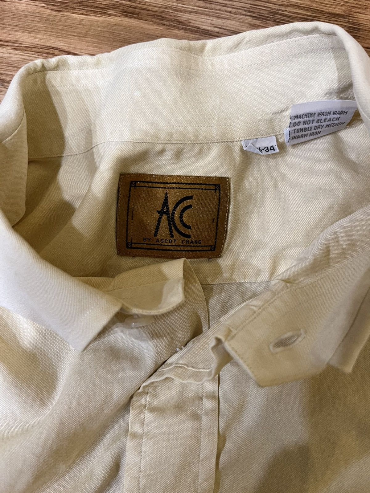 Ascot Chang × Vintage Vintage Ascot Chang Bespoke cotton dress shirt Size US XL / EU 56 / 4 - 2 Thumbnail