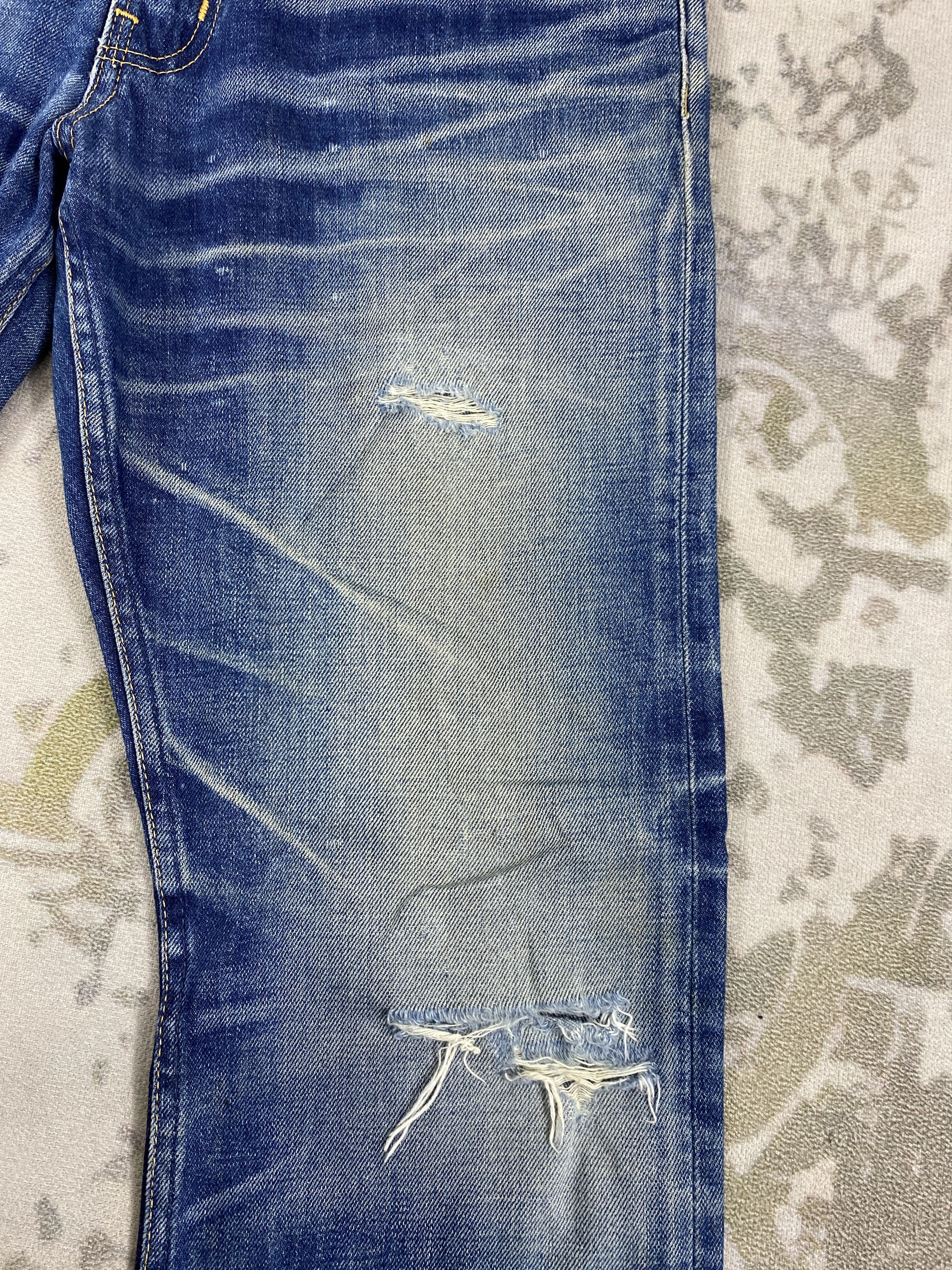 If Six Was Nine Distressed Blue Back Number Jeans 33x29 Denim- JN3621 Size US 33 - 14 Thumbnail