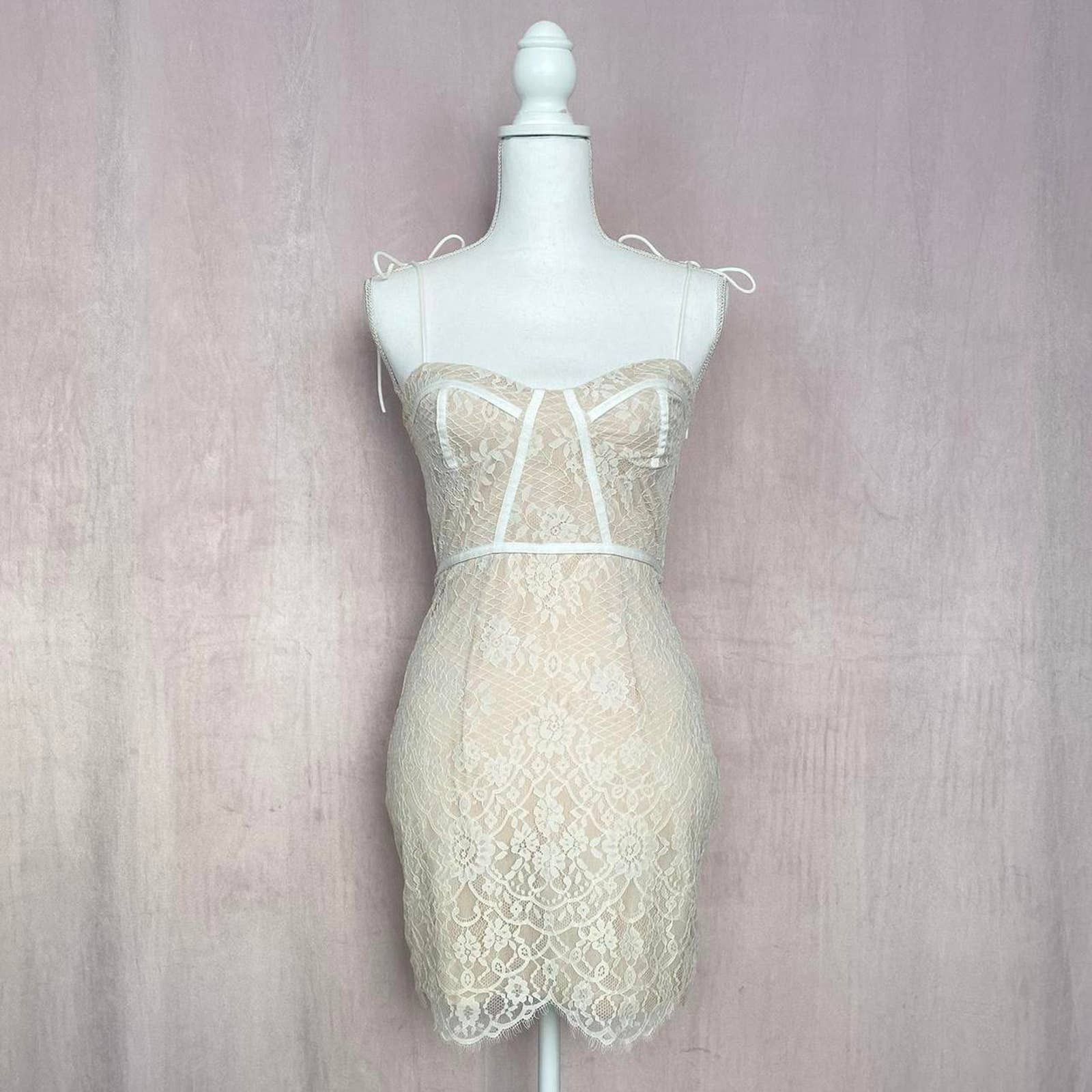 Superdown Lottie Lace Bustier Dress