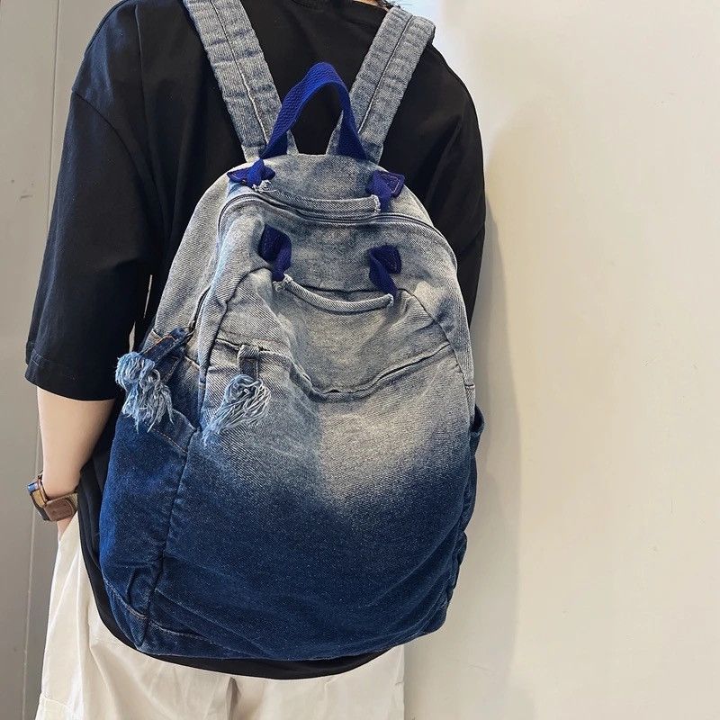 Japanese Brand Denim Backpack Size ONE SIZE - 1 Thumbnail
