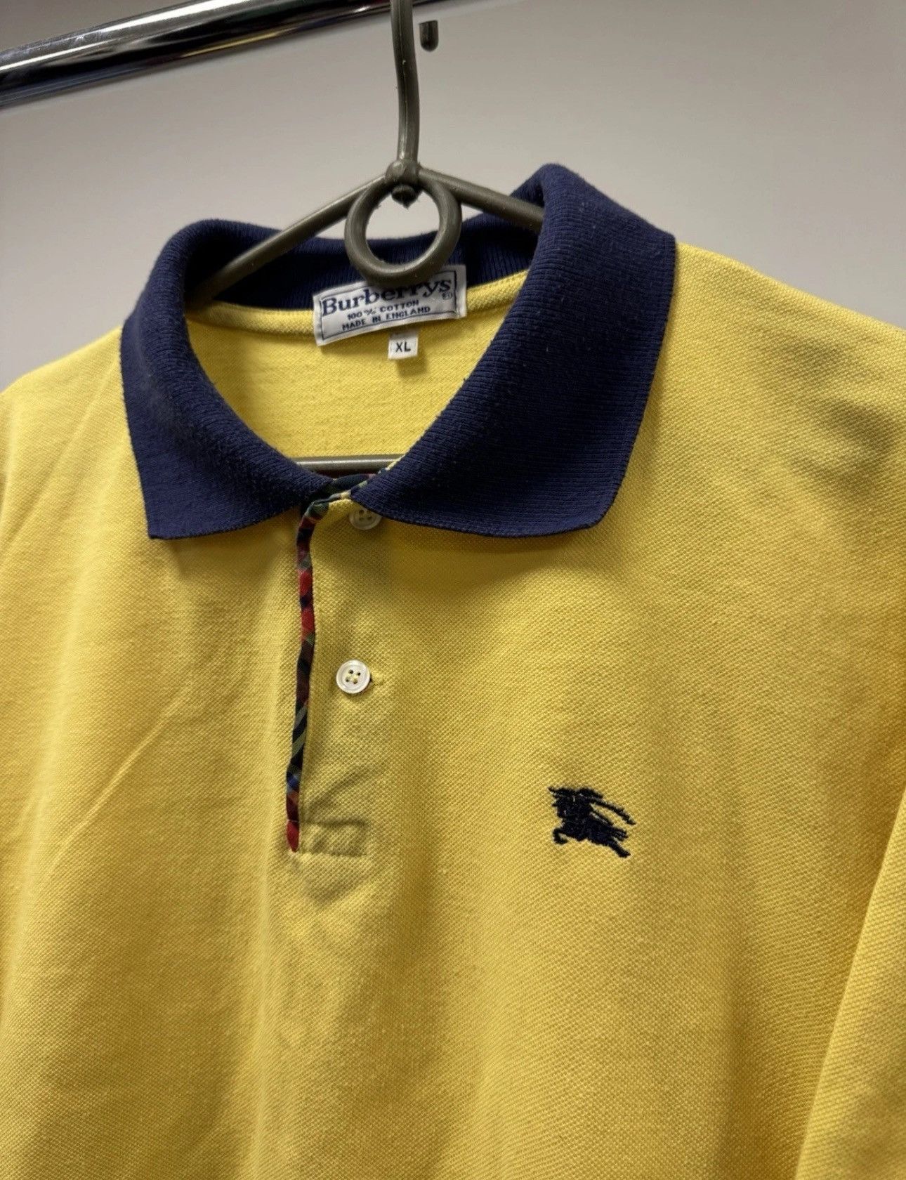 Burberry × Vintage Vintage Burberrys Polo Shirt Made in England Mens Xl Size Size US XL / EU 56 / 4 - 2 Thumbnail