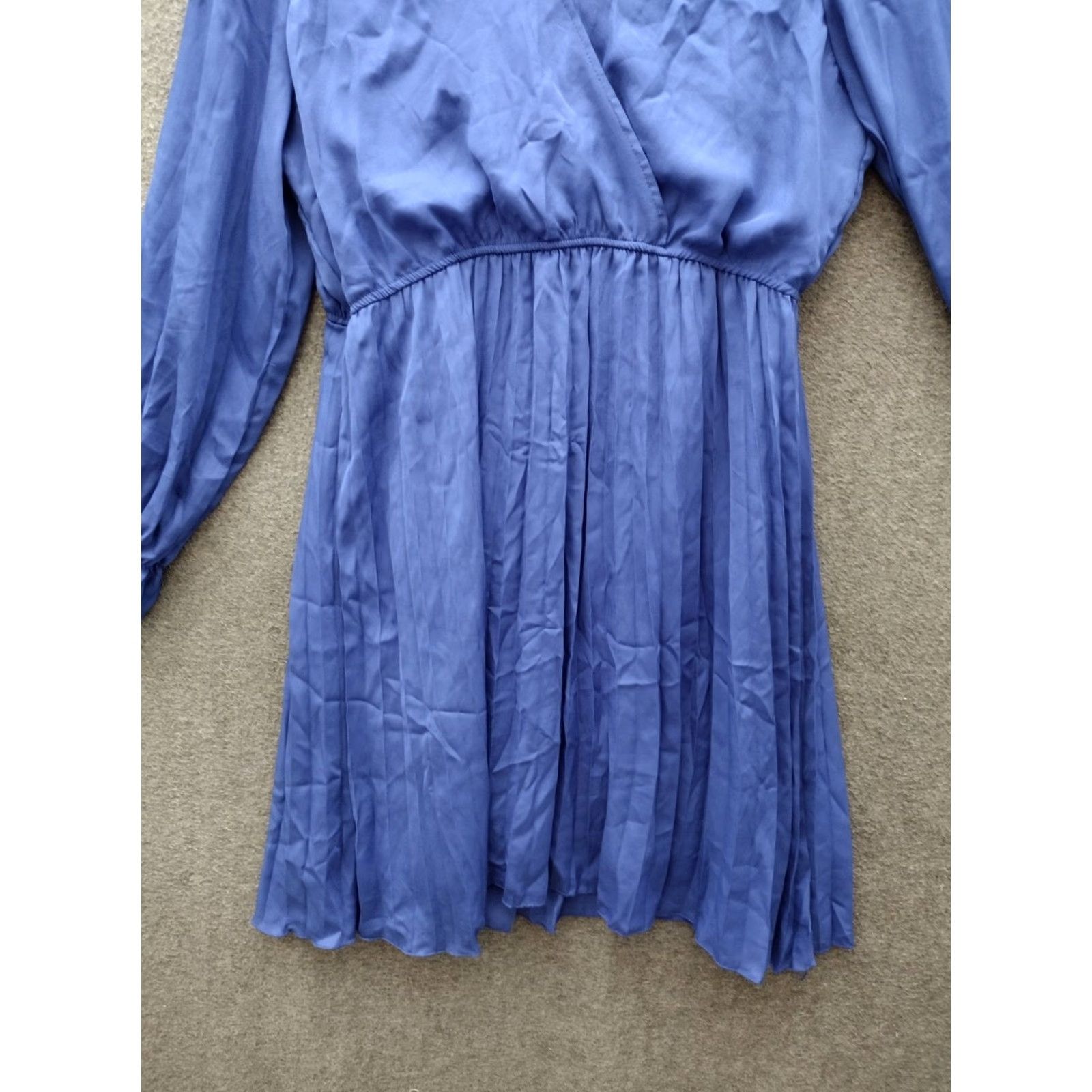 Vintage BBX Lephsnt Womens Navy Blue Casual V-Neck Pleated Bottom Wrap Dress 2XL Womens Navy Blue Casual V-Neck Wrap Dress 2XL Size 40" / US 18 - 4 Thumbnail