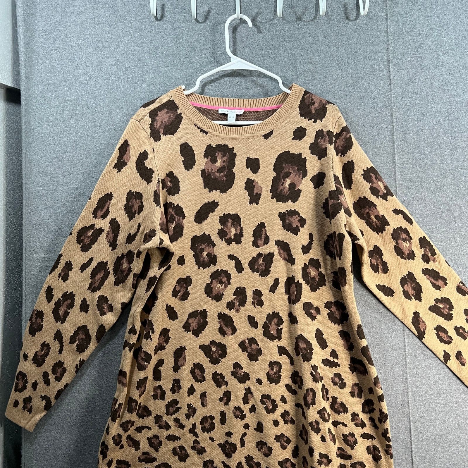 Isaac Mizrahi Isaac Mizrahi Live! Regular Jacquard Sweater Dress Leopard Size XL / US 12-14 / IT 48-50 - 4 Thumbnail