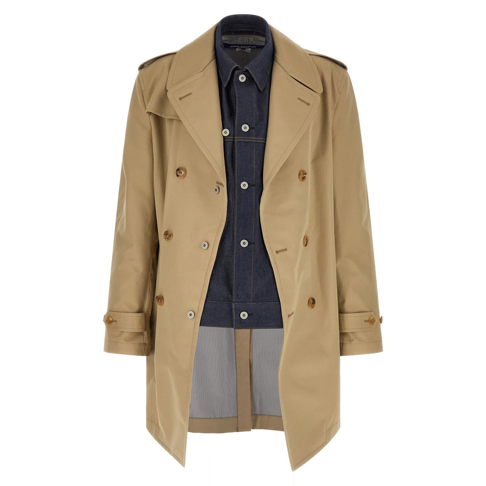 Junya Watanabe JUNYA WATANABE Beige Denim Insert Coat New & Authentic (Men' Size US L / EU 52-54 / 3 - 1 Thumbnail