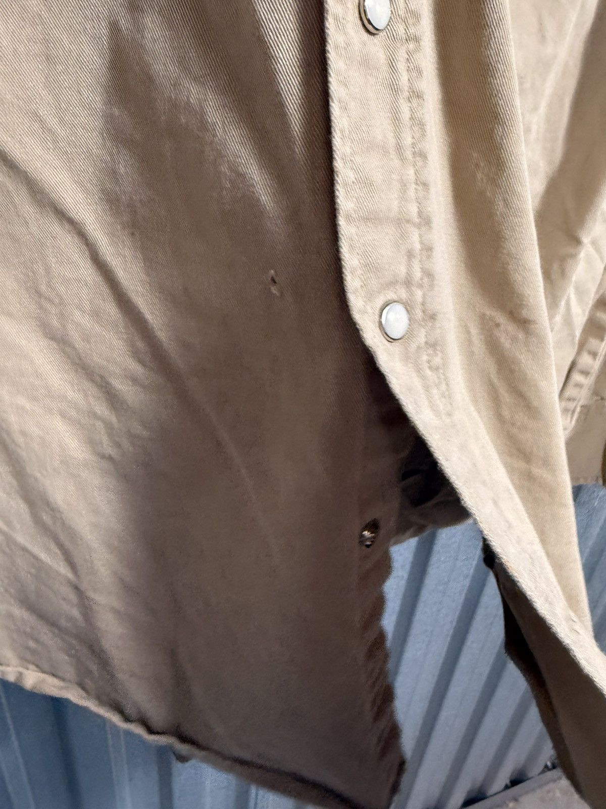 Wrangler Vintage Pearl Snap Western Wrangler Button Up Beige Shirt Size US M / EU 48-50 / 2 - 7 Thumbnail
