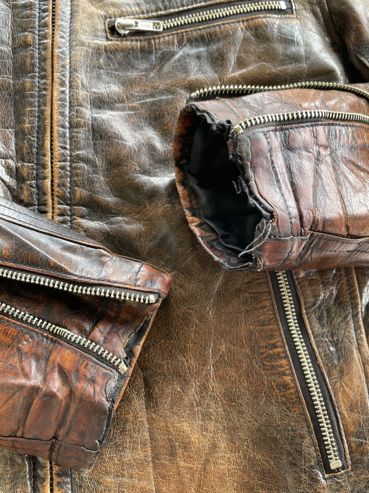 Japanese Brand Cafe Racer Biker Buffalo Leather Jacket Size US M / EU 48-50 / 2 - 22 Thumbnail