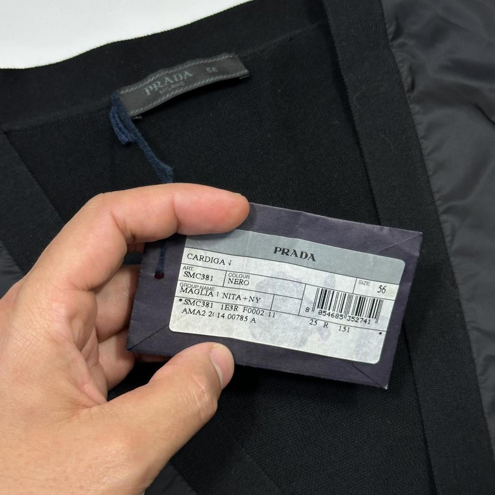 Prada Prada 2014 Red Tab Black Nylon Panelled Cardigan IT56 L/XL Size US L / EU 52-54 / 3 - 4 Thumbnail