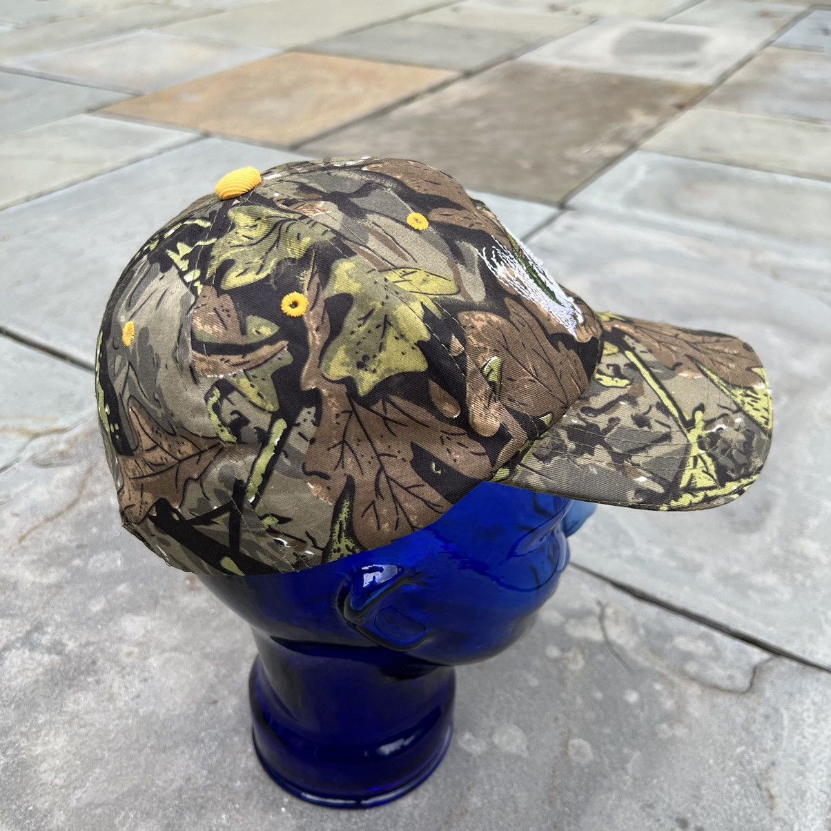 Vintage Vintage 90s Woodland Camo Fishing Embroidered Dad Hat Size ONE SIZE - 4 Thumbnail