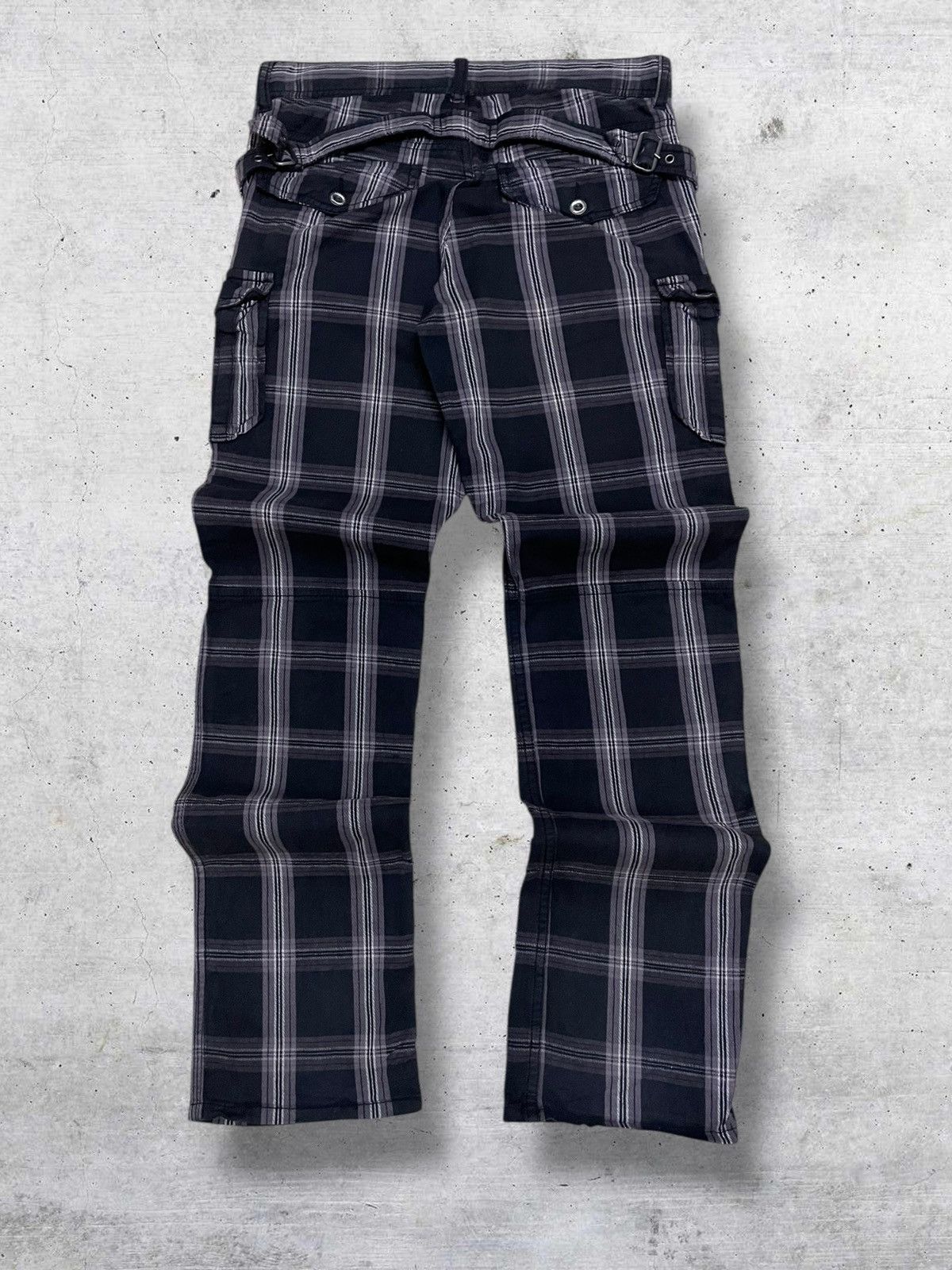 Japanese Brand VINTAGE DOUBLE FOCUS JAPAN DESIGNER 90S PUNK CHECKERED PANT Size US 29 - 9 Thumbnail