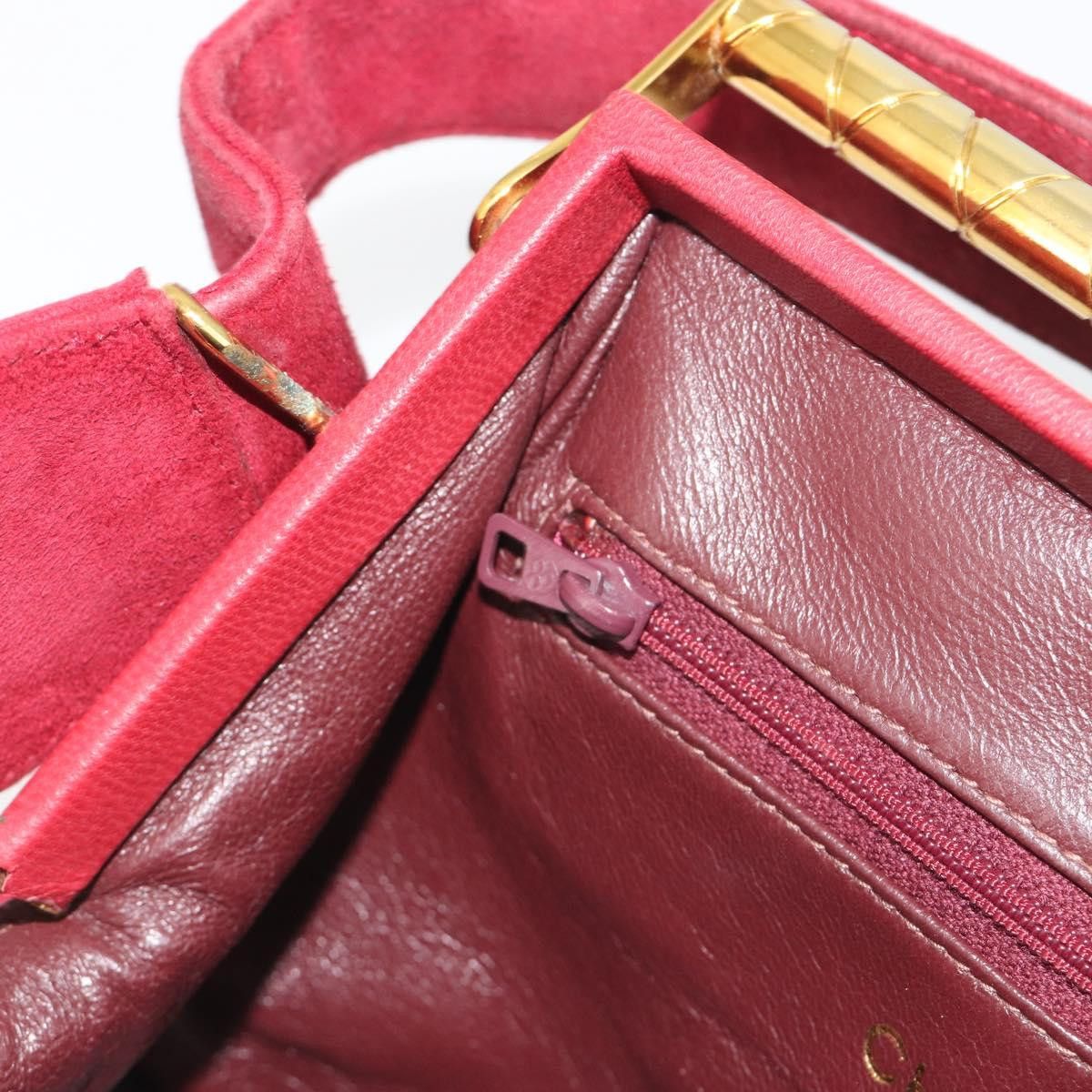 Chanel CHANEL Matelasse Hand Bag Suede Red Gold CC Auth 197450A - Size ONE SIZE - 20 Thumbnail