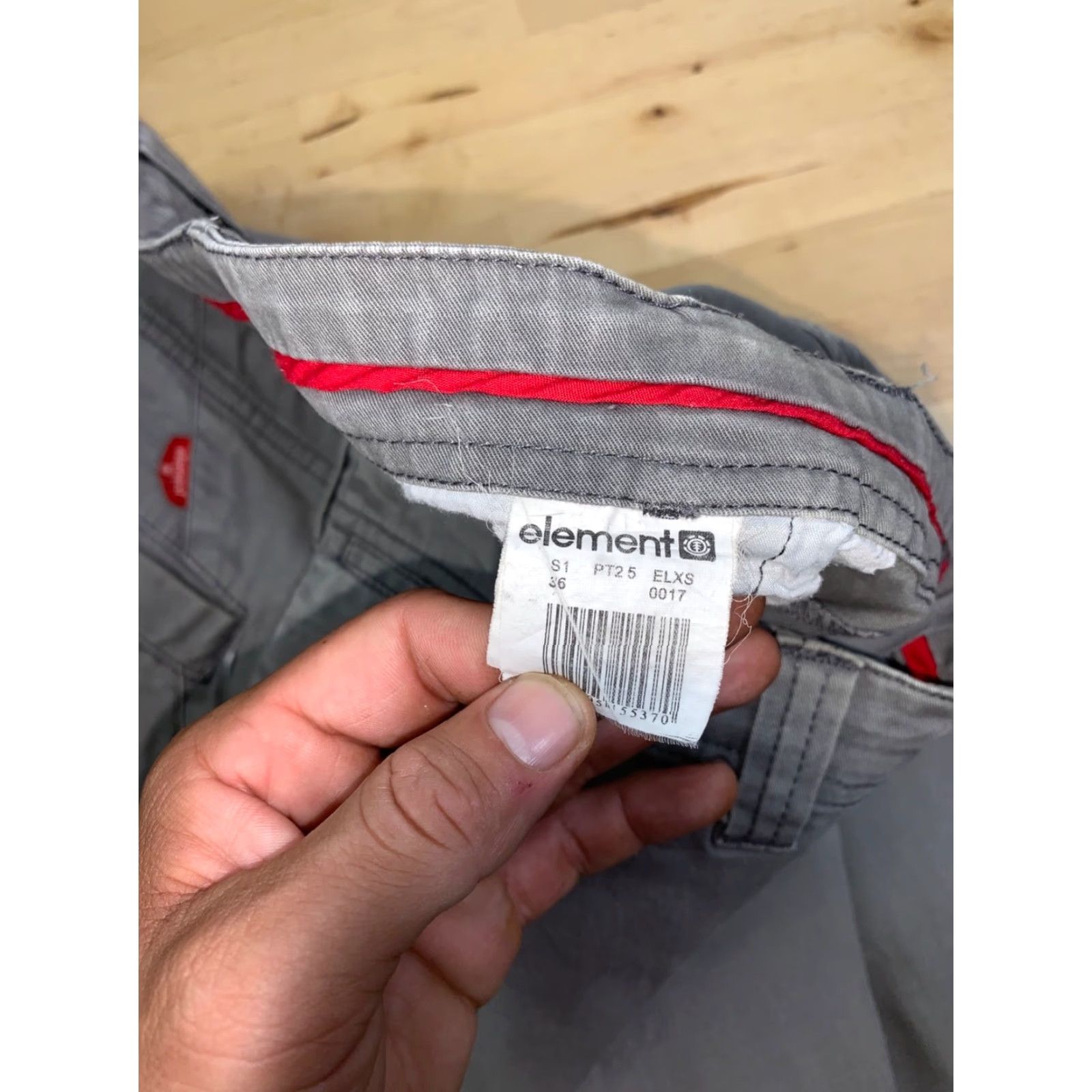 Element Element Pants Skateboarding Men 36x28 Gray Distress Pockets 11955 Size US 36 / EU 52 - 3 Thumbnail