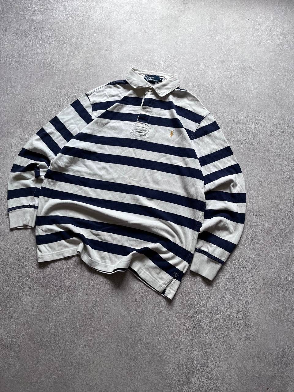 Vintage Vintage Polo Ralph Lauren Striped Rugby Shirt Y2K M Size US M / EU 48-50 / 2 - 2 Thumbnail