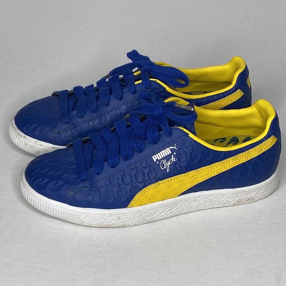 Puma Puma Clyde in Blue and Dandelion Yellow, 5.5 Size US 5.5 / EU 38 - 2 Thumbnail