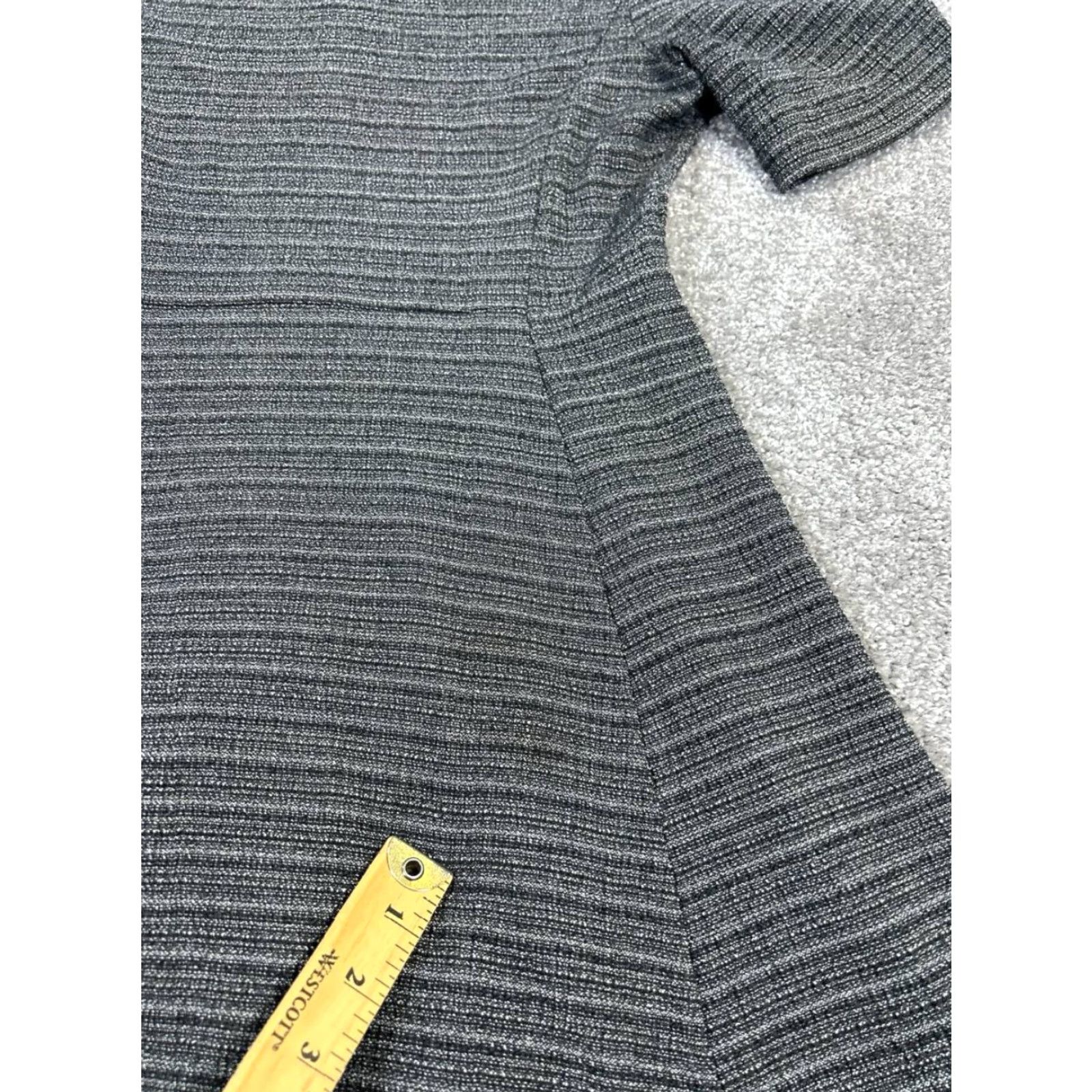Theory Theory Dress Womens 6 Gray Cotton Bodycon Shirt Adult Regular Sleeveless Round Neck Plaid 90s? Size M / US 6-8 / IT 42-44 - 5 Thumbnail