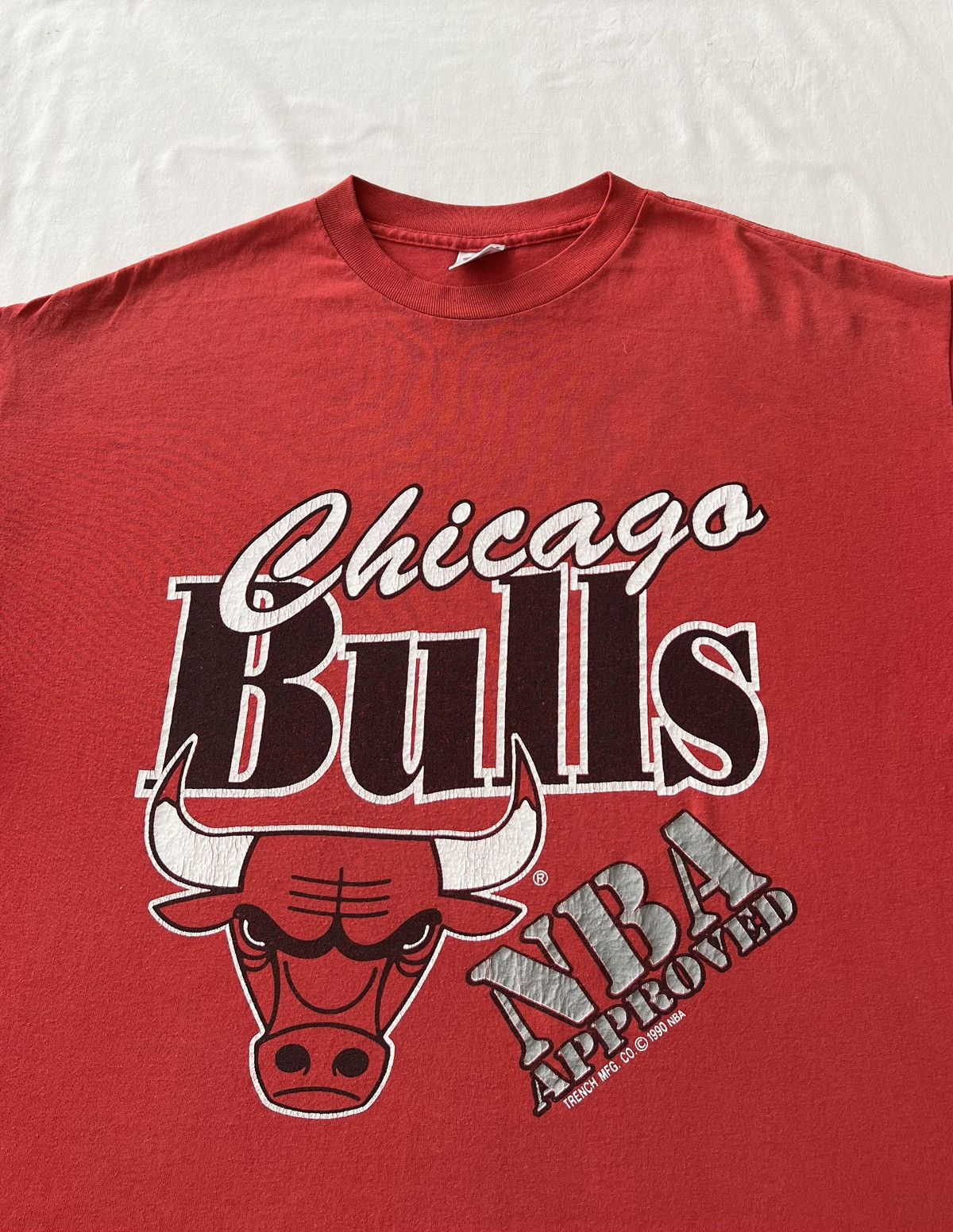 Vintage Vintage 1990 Chicago Bulls NBA Michael Jordan Red T-shirt Size US XL / EU 56 / 4 - 3 Thumbnail