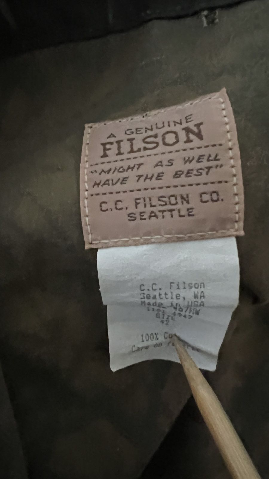 Filson Camo waxed denim cargo pants XXL Size US 42 / EU 58 - 9 Thumbnail