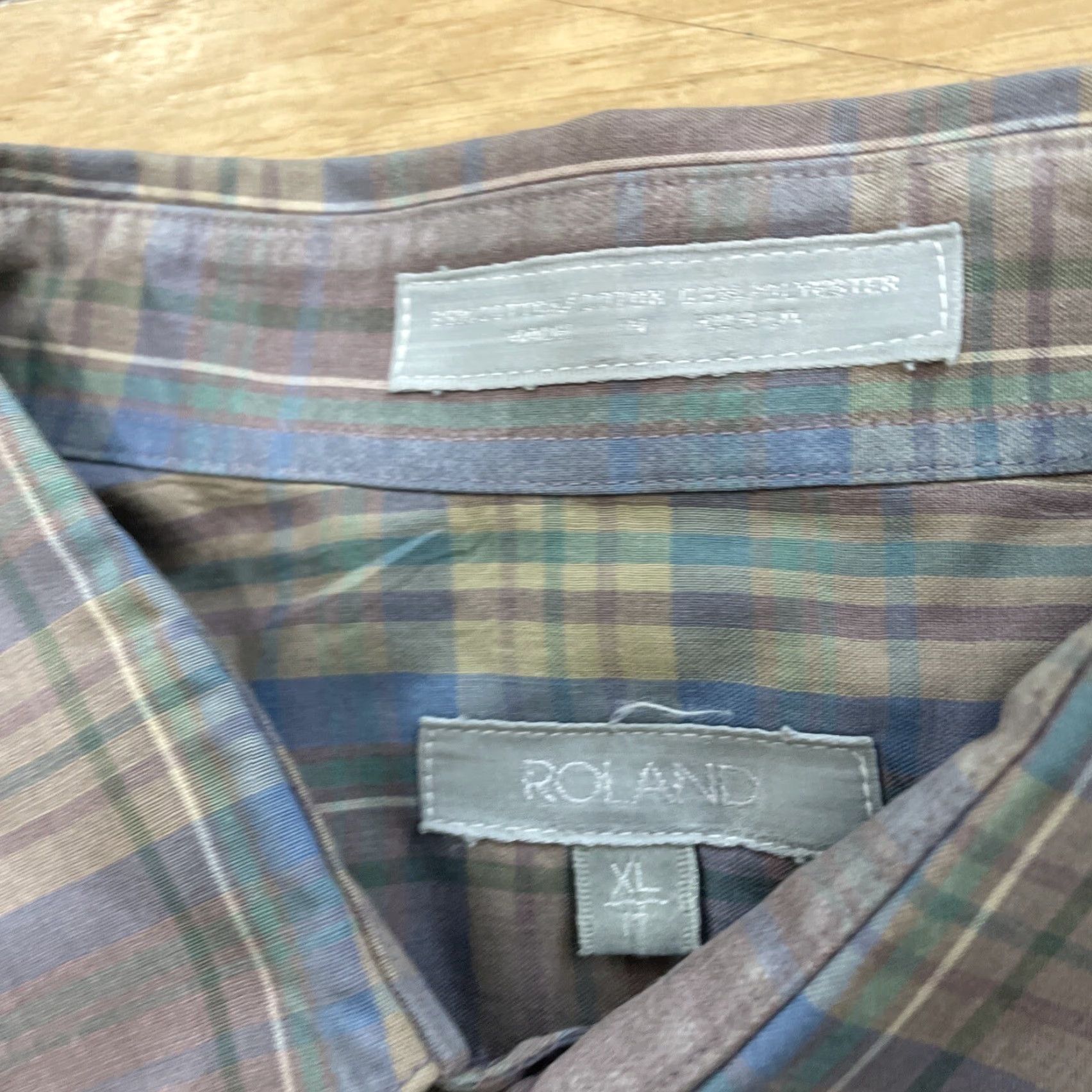 Vintage VINTAGE Roland Button-Up Shirt Men XL Plum Purple Plaid Retro fade Grunge XL Size US XL / EU 56 / 4 - 5 Thumbnail