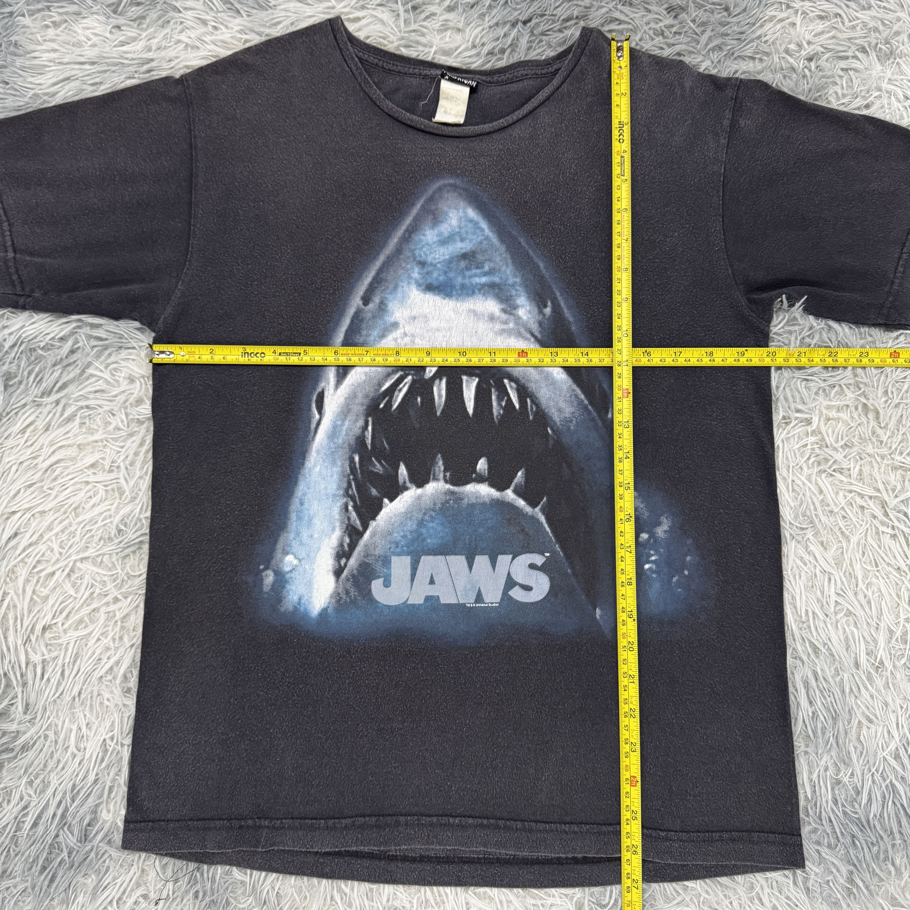 American Apparel Jaws Shark Face Movie Tshirt Size US L / EU 52-54 / 3 - 5 Thumbnail
