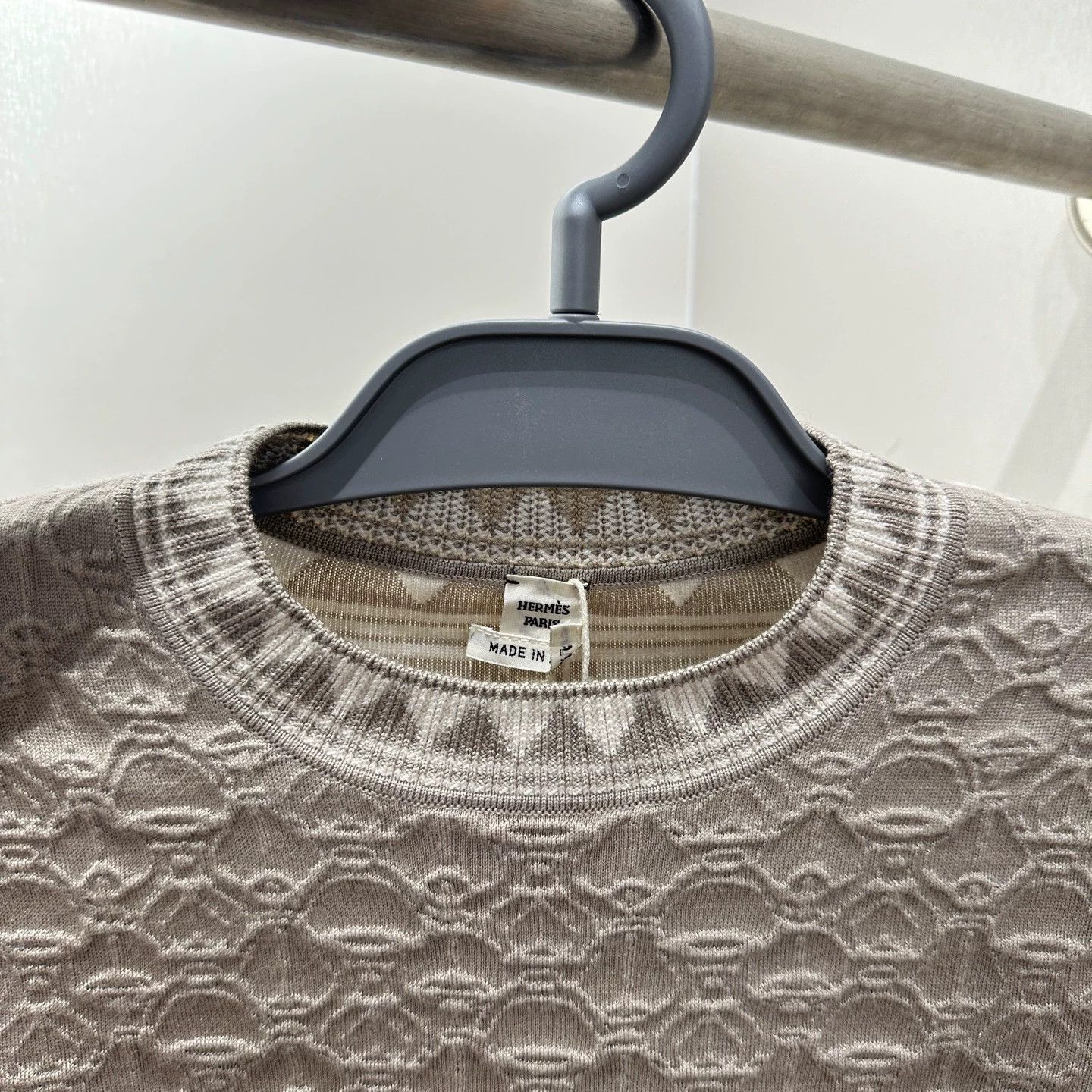 Hermes Hermès mar340 geometric jacquard sweater 34 Size XS / US 0-2 / IT 36-38 - 3 Thumbnail