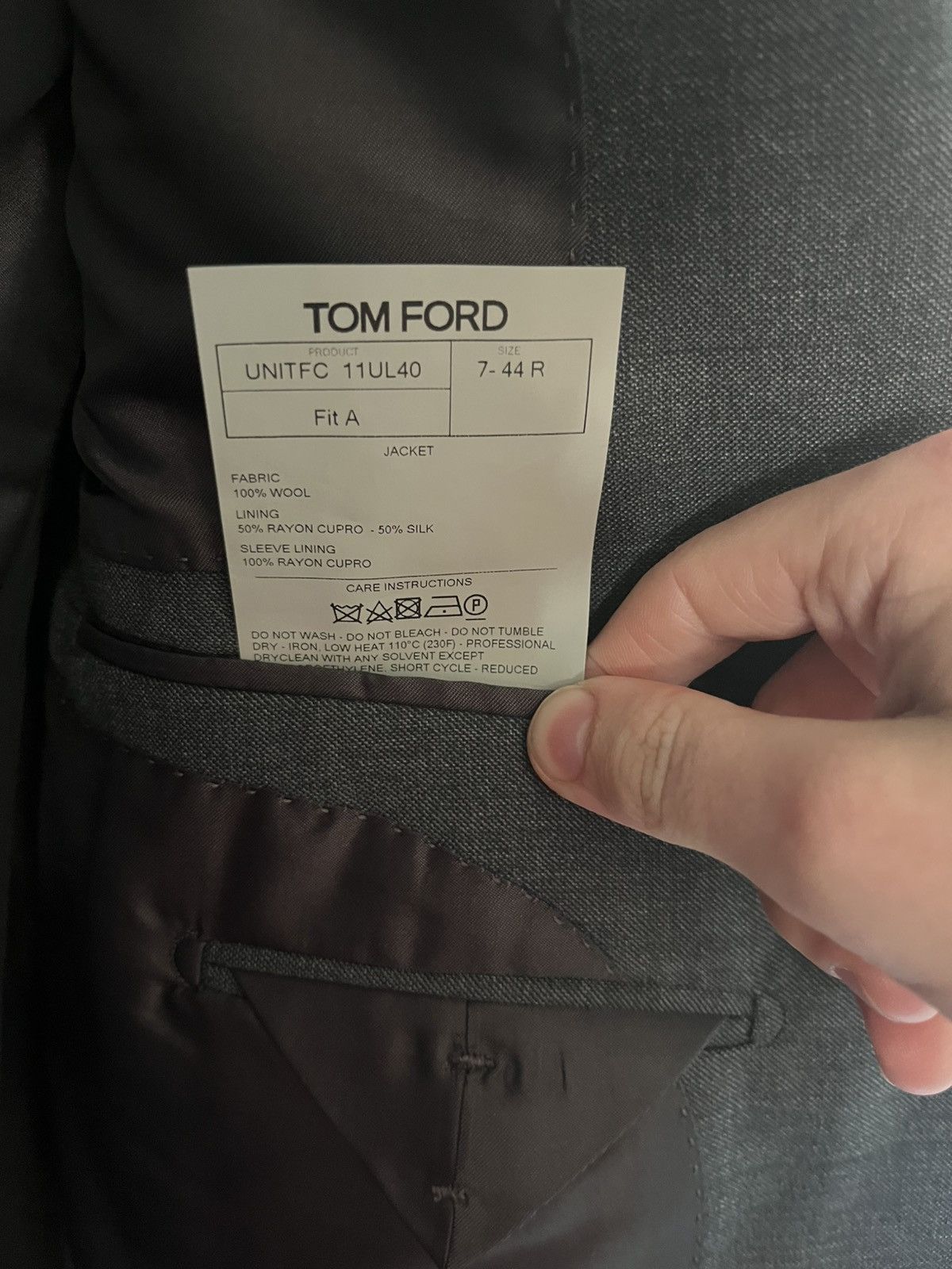 Tom Ford Tom ford Fit A wool grey blazer uk 36 Size 36R - 4 Thumbnail