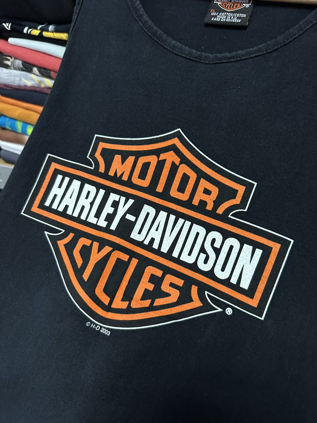 Harley Davidson Vintage Y2K Harley Davidson Tank Top Shirt Faded Black 00s Size US XL / EU 56 / 4 - 4 Thumbnail
