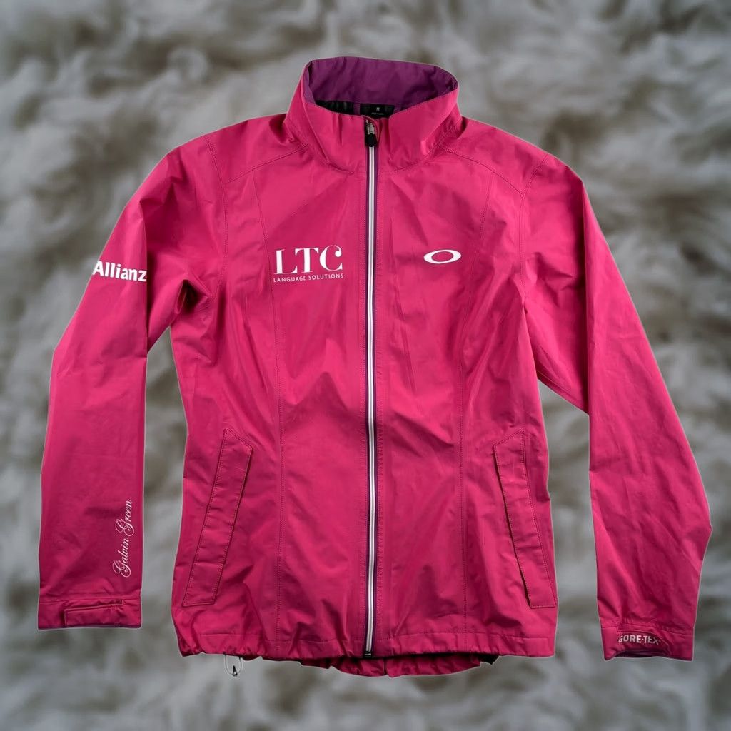 PGA Tour LPGA Tour Beatriz Recari Rain Jacket Pink • Medium Jacket Womens Full Zip Water Resistant Wind-Resistant Logo Size M / US 6-8 / IT 42-44 - 1 Thumbnail