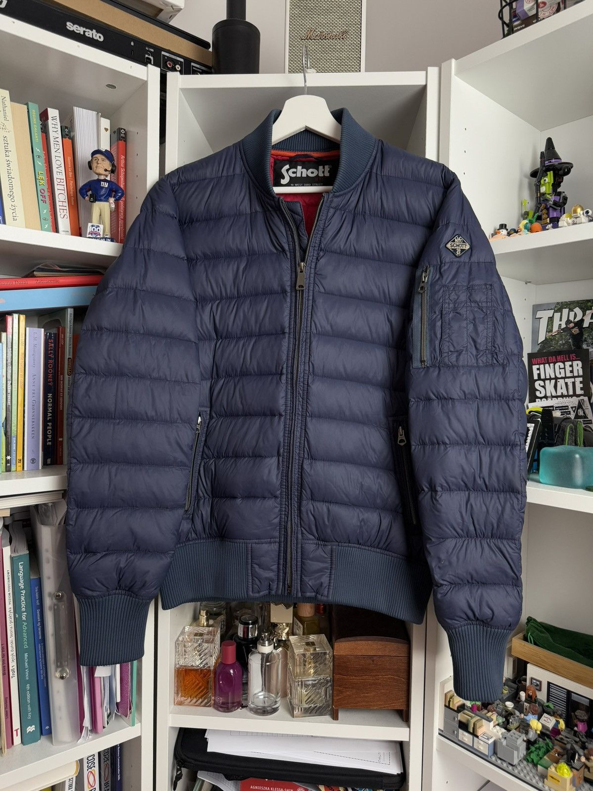 Schott Schott navy down puffer jacket S designer army military usa Size US S / EU 44-46 / 1 - 1 Thumbnail