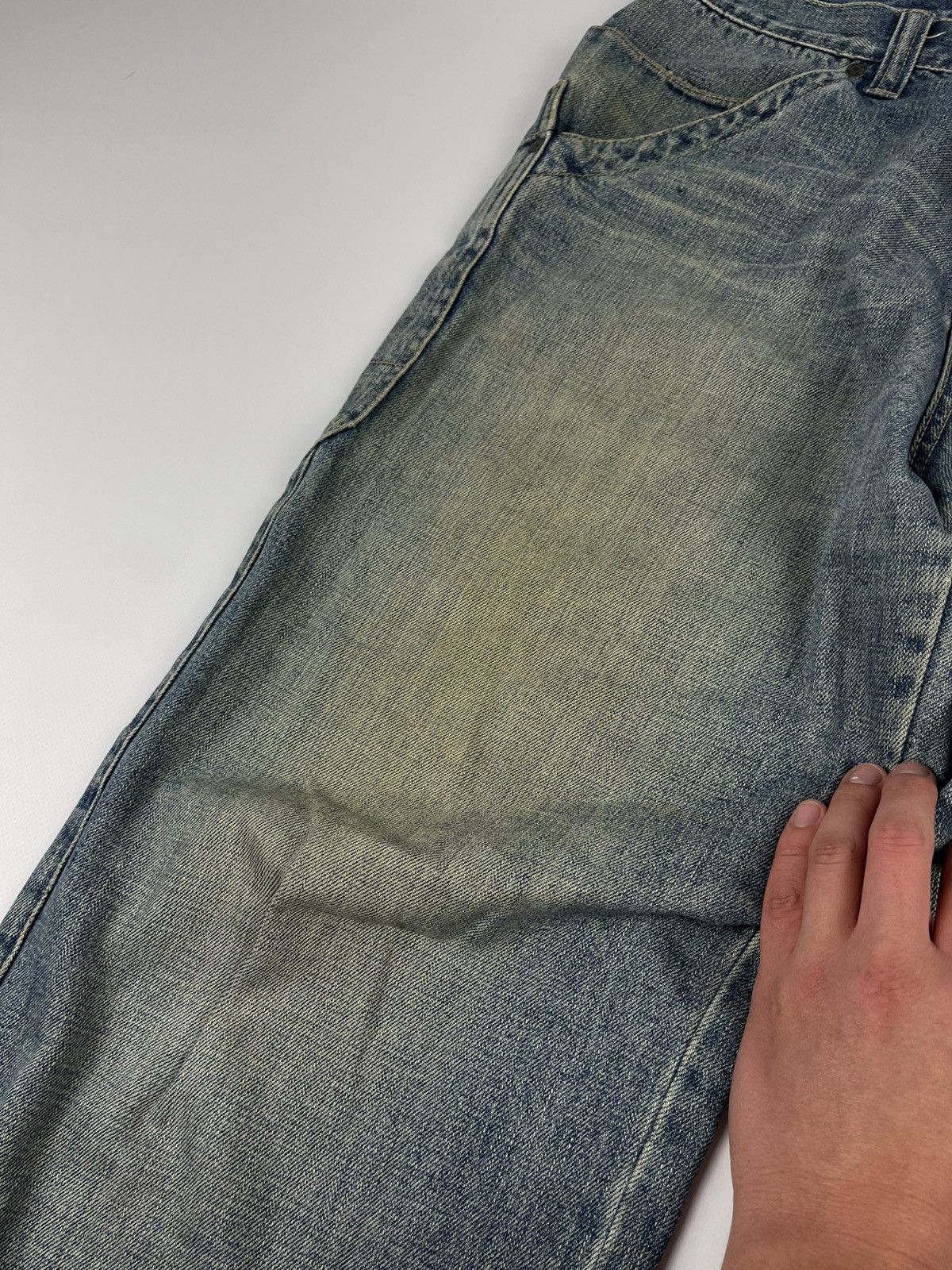 Ecko Unltd. × JNCO × Japanese Brand Vintage Faded Baggy Distressed Jeans Ed Hardy Style Denim Y2K Size US 30 / EU 46 - 9 Thumbnail