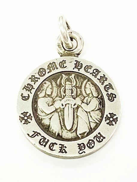 Chrome Hearts CHROME HEARTS ANGEL FUCK YOU MEDAL PENDANT necklace silver Size ONE SIZE - 3 Thumbnail