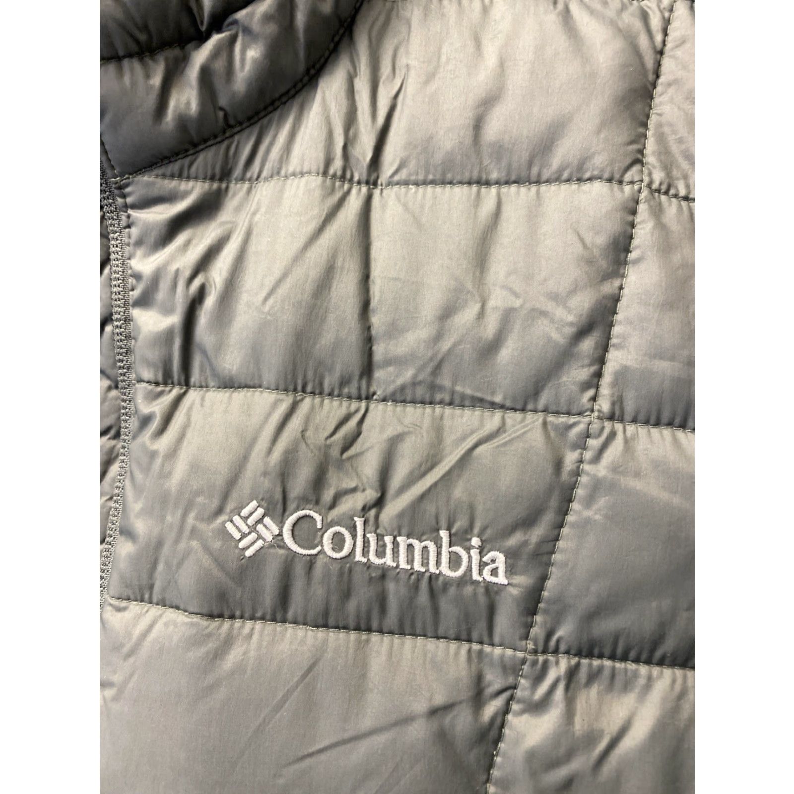 Olive COLUMBIA Down Puffy Puffer Jacket Coat Womens M Faded Olive Green Full Zip Size M / US 6-8 / IT 42-44 - 4 Thumbnail