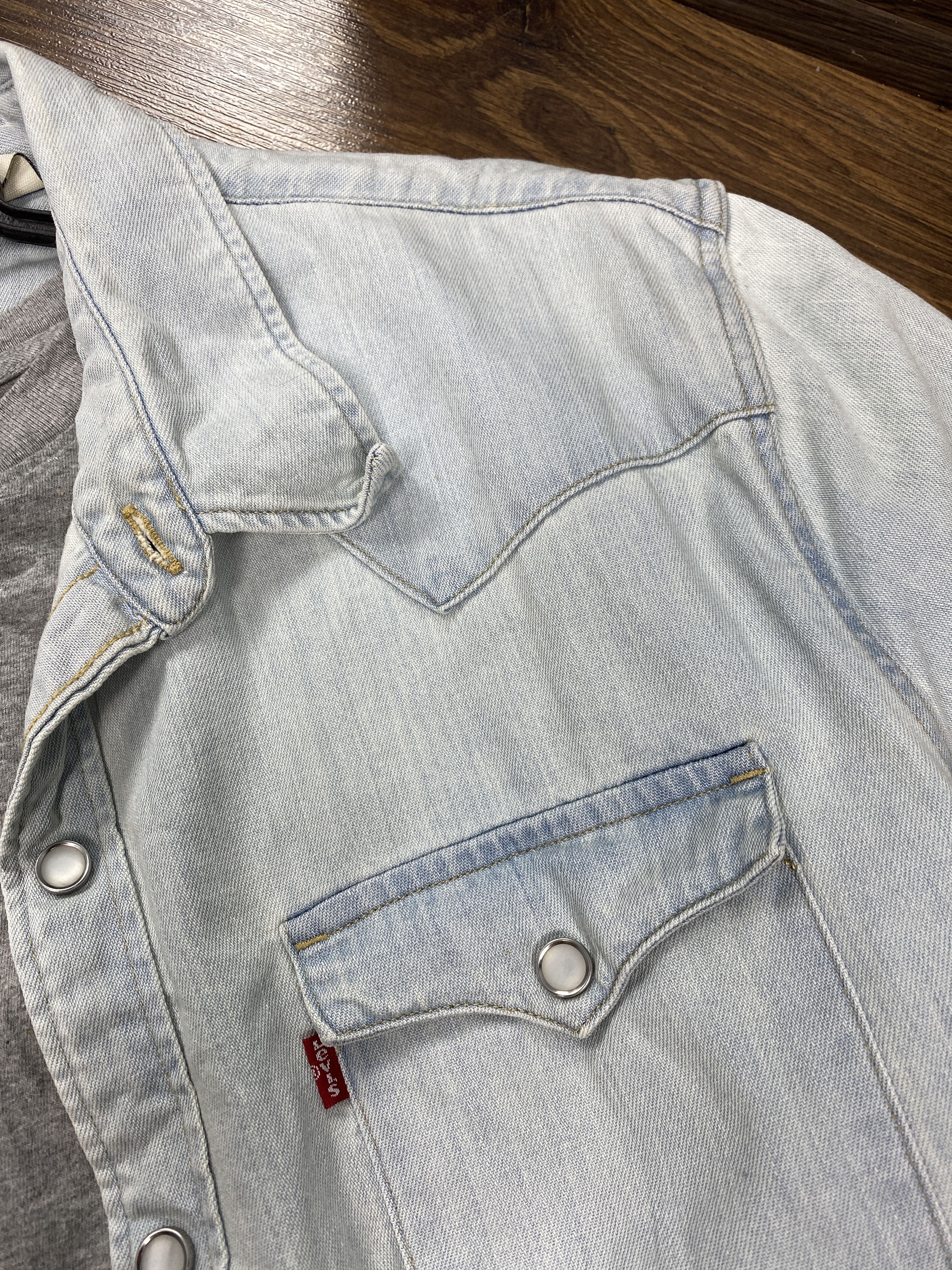 Levi's × Levi's Vintage Clothing Levi's Vintage Mens Denim Shirt Jeans Size US L / EU 52-54 / 3 - 3 Thumbnail