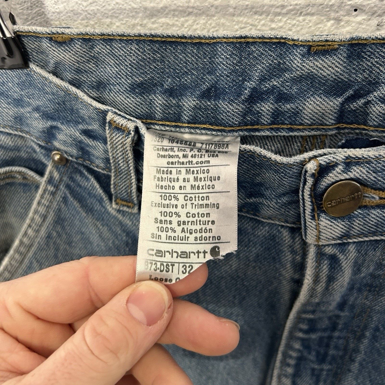 Carhartt Vintage Carhartt Logger Denim DoubleKnee Pants “Darkstone” Size US 32 / EU 48 - 14 Thumbnail
