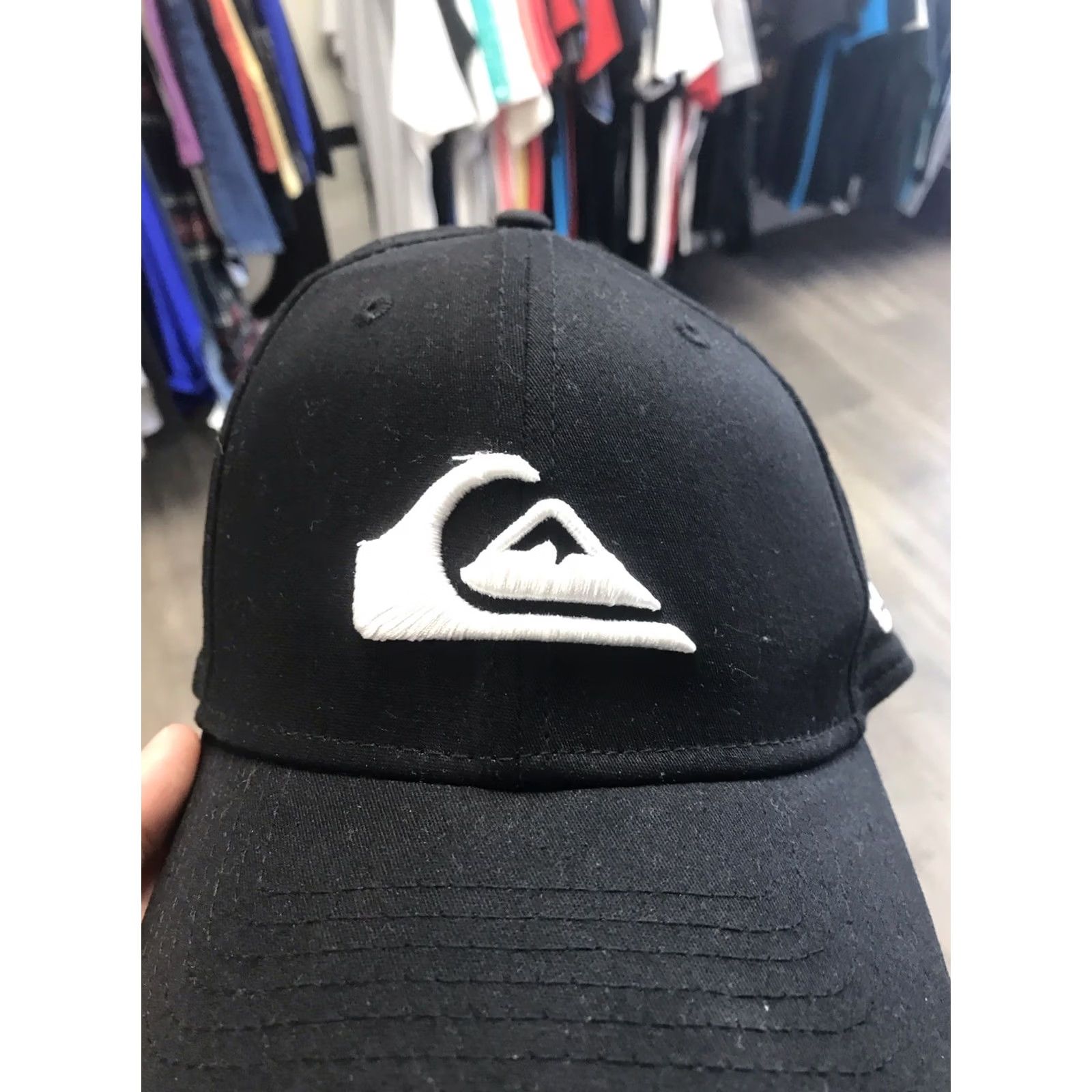 New Era New Era Hat M/L Black Mountain and Wave Logo Embroidery 3930 Mens Size ONE SIZE - 2 Thumbnail