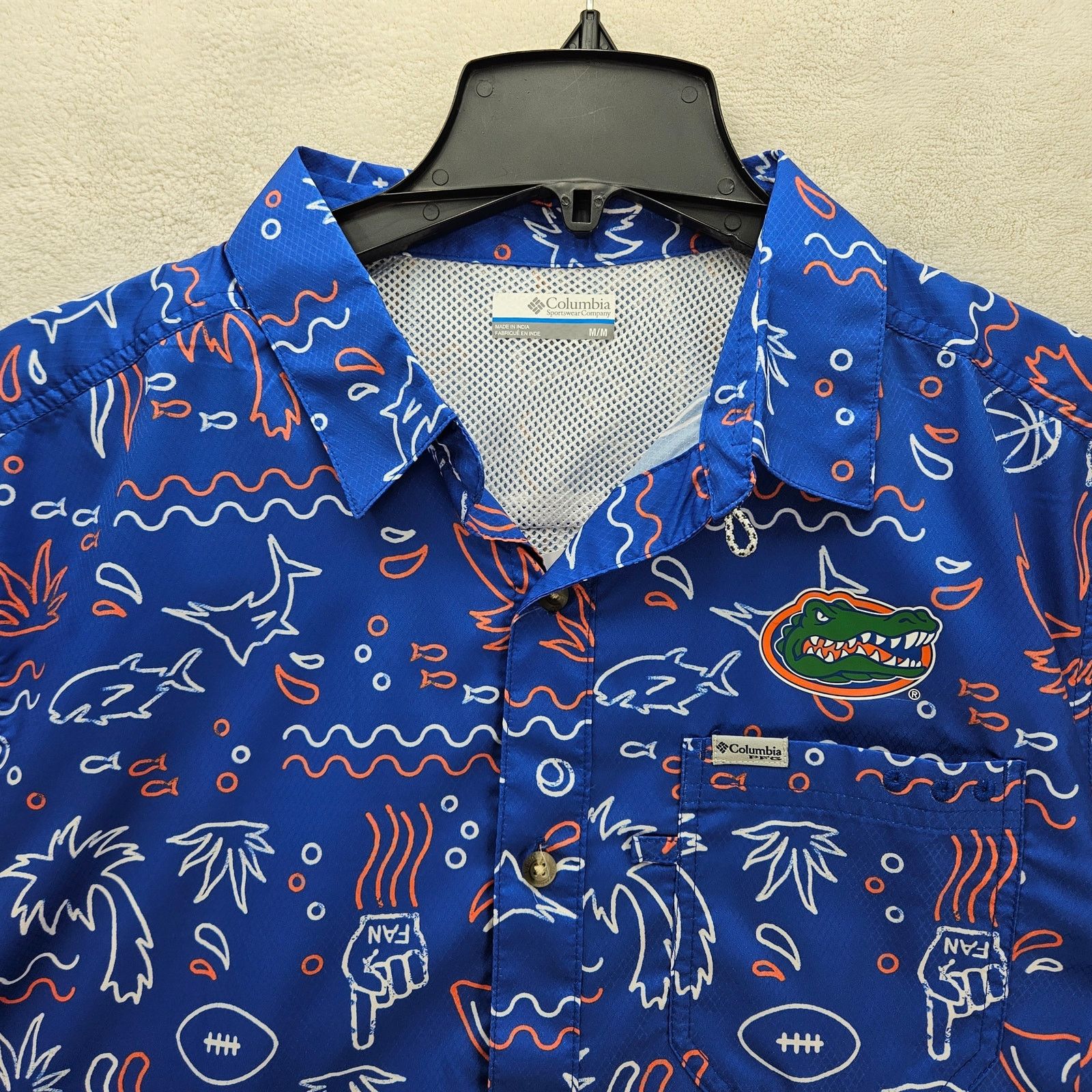 Columbia COLUMBIA PFT MEN'S MEDIUM FLORIDA GATORS FISHING SHIRT TIDE Size US M / EU 48-50 / 2 - 2 Thumbnail