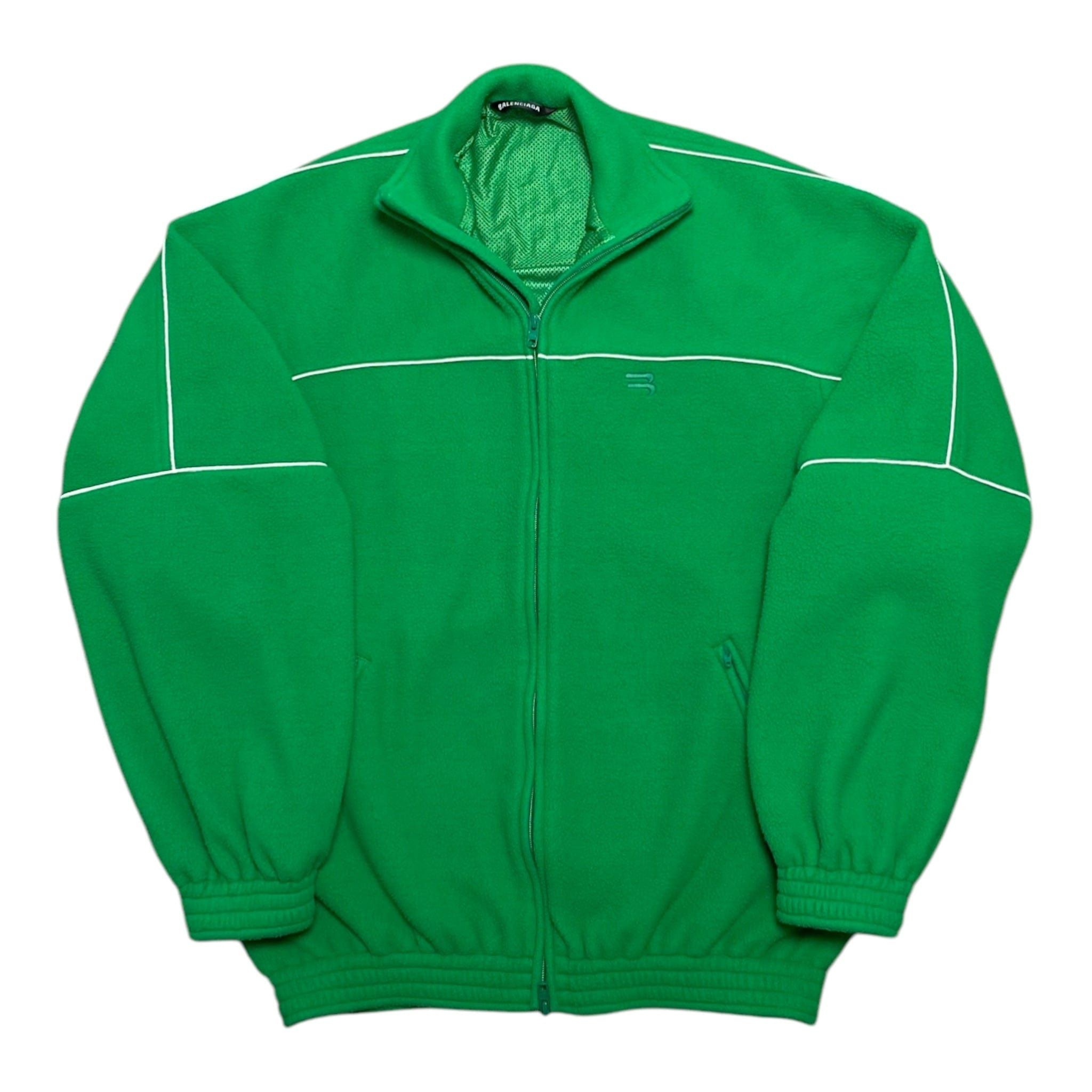 Balenciaga Piped Fleece Track Jacket Green Size US S / EU 44-46 / 1 - 1 Thumbnail